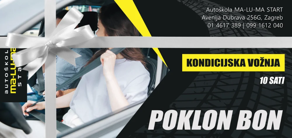 poklon bon – kondicijska voznja 10 sati